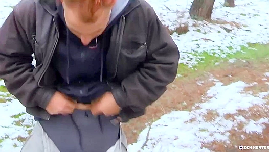Rough Outdoor Threesome: Hung Studs Big Dick Gets Swallowed Deep by Two Horny Boys