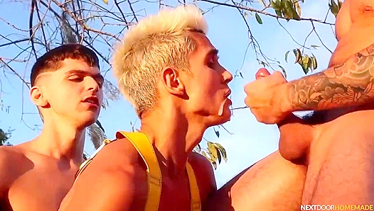 Next Door Heat: Daniel, Lucas Bens Sticky Threeway Frenzy