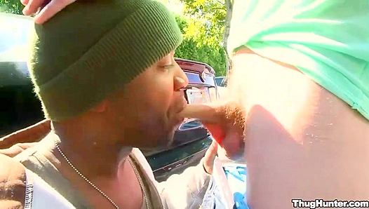 Jackson Klein Enjoys Raw Black Power Outdoors - Interracial Anal Threesome 18+