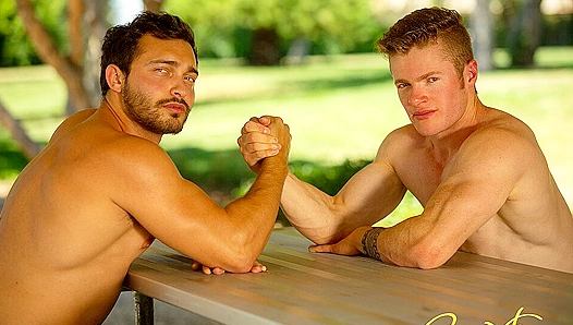 Corbin Fisher Men: Ripped Physiques Unite for Raw, Aggressive Threeway