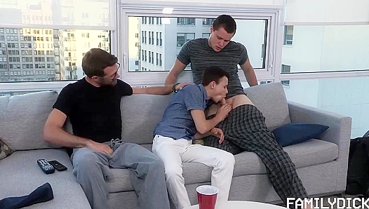 Steamy Trio Rendezvous: Damien Alex Lose Control in a Wild Three-Way Anal Romp with