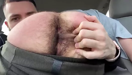 Hands Deep in Heat: Car Park Cock Exploration as Daring Guys Probe Ass - Naughty Public