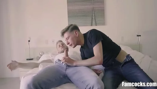 Stepdads Forbidden Desire Ignites as Moms Away, Tempting Stepson to Join In