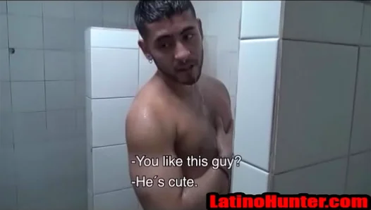 Steamy Shower Surprise: Latino Lovers Mouth Wraps Around Thick Unprotected Cock
