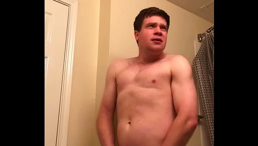 Creamy Orgasmic Bliss: Handsome Stud Moans Ecstatically as Thick Load Coats His Face –