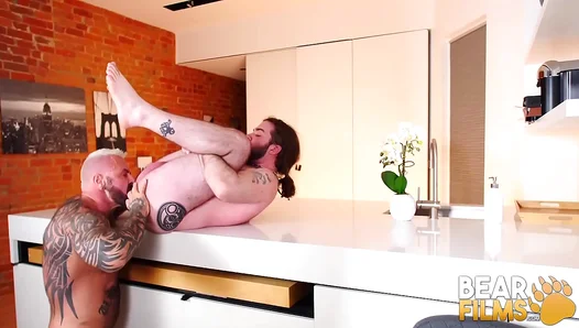 Rugged Bears Get Rough: Hunky Stud Pounds Inked Brawn into Hairy Hide – Hardcore Gay