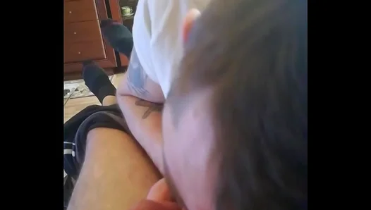 Masterful Oral Dominance: Hungry Boy Swallows Dick to the Root as Thick Load Unleashes -