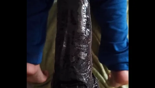: Amateur Enthusiast Devours Massive Dildo in Sweaty Solo Fantasy – 18+