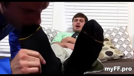 Muscle Beast Gets Off on Savoring Feets Filthy, Musky Flavor in Explicit Gay Bondage -
