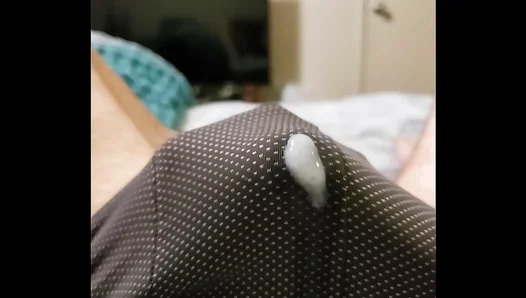 Bears Steamy Load Spurts Through Soaked Underwear - Hot Solo Bareback Thrusts
