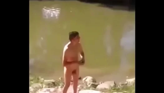 Hungarian Stallion Spreads Thick 22cm Cock in the Open Air – Raunchy Self-Love