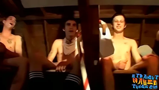 Straight Buddies Ignite Passion in Hidden Attic: Feverish Handjobs Fuel Desire