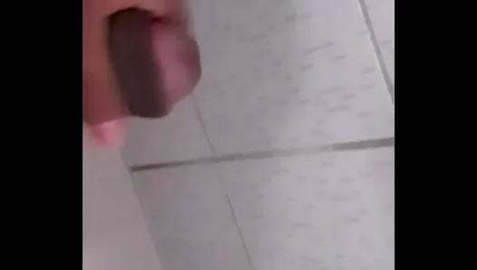 Steamy Bathroom Blow Job: Hung Brazilian Hunk Unleashes Hot Cum in Public – 18+