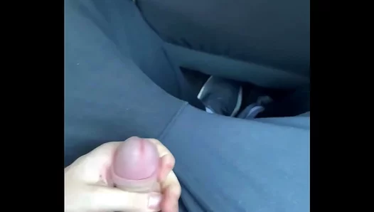 He Cant Help But Stroke Himself to Thrills in the Backseat - Gay Explicit