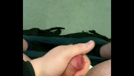 Caught on Camera: Naughty British Boy Blows Massive Load in Office Bathroom