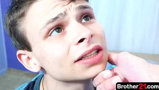 Forbidden Fruit: Stepbros Daily Addiction to Innocent 18-Year-Olds Slick, Warm Throat –