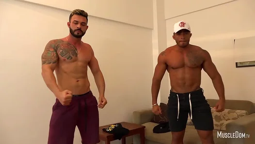 Muscle Gods Worship Thick Latin Rods in Sweaty POV Gloryhole Orgies