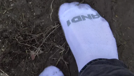 Muddy Messy Feet Worship: Getting Down Dirty in Drenched Socks for Raw Gay Delight