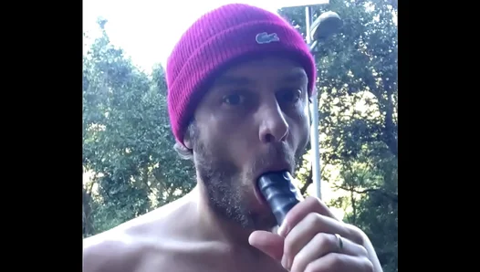 Public Dildo Showdown: Boys Shameless Tease Ends in Raw, Exposed Fun