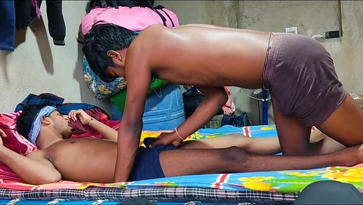 Passion Ignites: Two Scorching Indian Lads Go Wild, Thrusting Fiercely Under Midnight