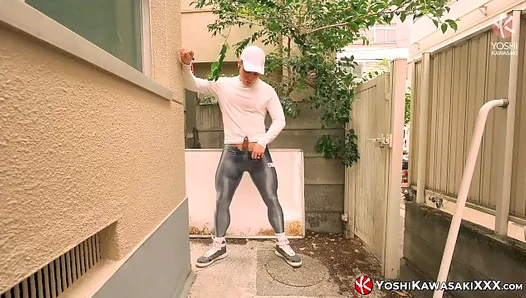 Yoshis Sweltering Outdoor Jerkoff Session – Sizzling Solo Gay Porn