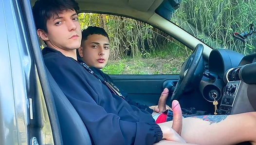 Bareback Backseat Bang: Hung Stud Claims Innocent Teens Tight Hole in Car