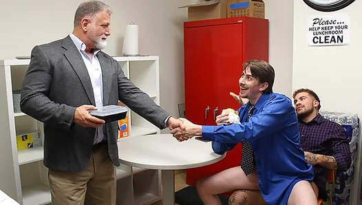 Office Affairs Ignite: Jack Hunter, Keith Foxxx and Rick Kelson Engage in Forbidden Gay