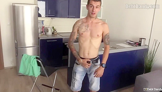 Inked Boy Pays Dues with Deep-Throating Debt Collectors Huge Shaft – Satisfying