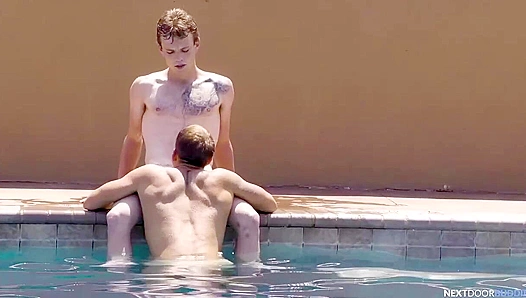 Steamy Scotts Poolside Pleasure: Sizzling Blowjobs Intimate Indoor Buttfuck Thrills -