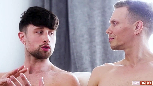 Ethans Hung Massive Cock Invades Drews Tight Hole for Raw Inverted Thrills