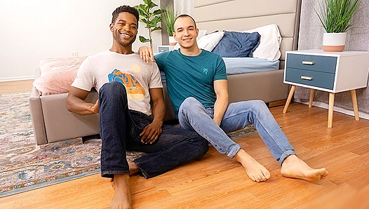 Intimate Threeway Heat: Landons Passion Ignites with Raw, Real Interracial Action –
