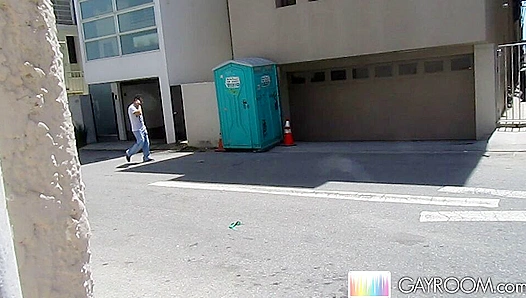 Public Stall Conquest: Beefy Top Takes Charge of Eager Bottoms Lust in Bathroom Tryst -