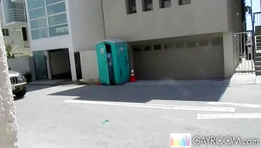 Public Stall Conquest: Beefy Top Takes Charge of Eager Bottoms Lust in Bathroom Tryst -