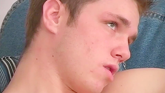 James Moans Intently Servicing His Throbbing Cock for the Hungry Groups Viewing Pleasure