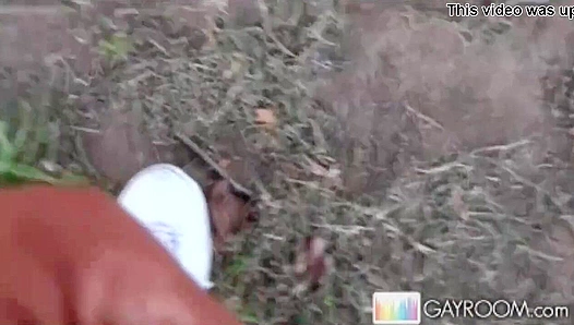 Mystery Park Encounter: Watching Muscular Stud Stroke for Your Pleasure