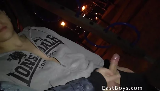 Czech Streetside Blowout: Hungry Boy Devours Thick Cock Al Fresco – Gay XXX Thrills