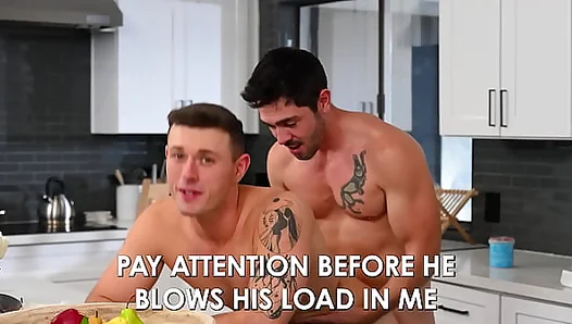 Kyle Devours Traviss Mammoth, Rock-Hard Dick - Steamy, Animalistic Gay Rimming Pounding