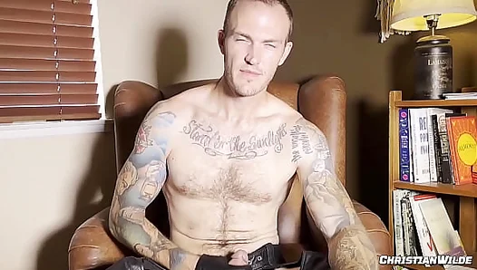 Worshipping Christian Wildes every whim, a devoted submissive satisfies his deepest