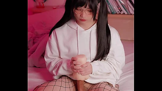 Fishnet-Fetish Femboys Explicit Solo Session: Pumping Himself to Ecstasy with Realistic