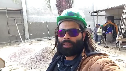 Hard Hat Heat: Carpenters Intense Workplace Threesome Against the Workshop Wall –