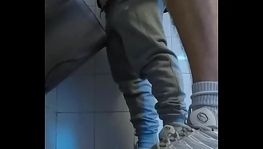 Public Peep Show: Young Men Stroke Themselves and Each Others Hard Fingers in Stinky