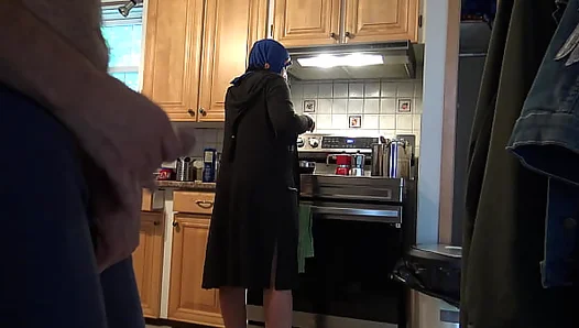 Forbidden Thrills: StepMom Stunned by Sons Huge Cock as He Teases Her Close-Up