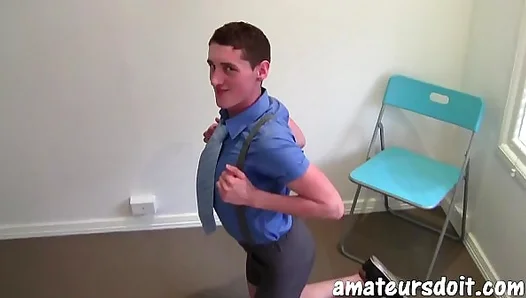 Young Amateurs Thick Cock Erupts in Raunchy Solo Session - Amateurs Do It 18+