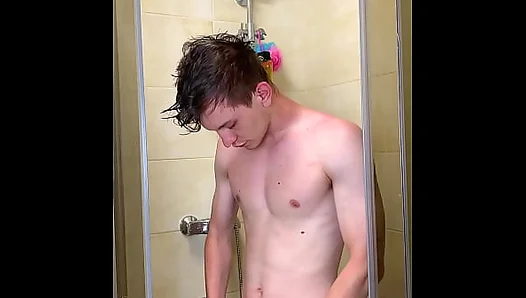 Fresh from the Shower, Young Studs Untrimmed Dick Awaits Touch