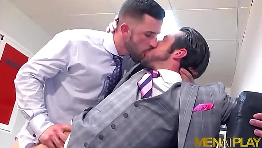 Steamy Office Encounter: Mike Devours Sunnys Beefy Cock in Sizzling GAY Action at