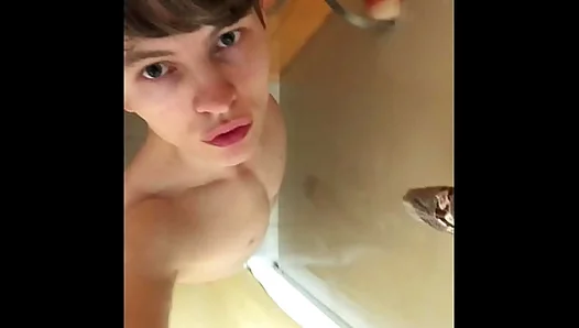 Sweaty Gym Shower Showdown: Hairy Jock Spurts Huge Load from Massive 9-Inch Cock