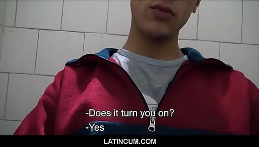 Straight Latino Teens First Gay Payday Blowjob Escalates into Raw Bathroom Threesome