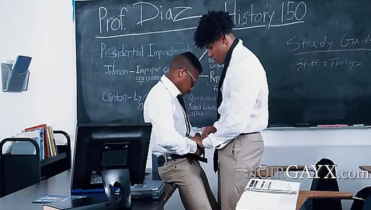 Nerdy Ebony Teens Discover Forbidden Desire in their First Gay Hookup - Steamy Lust