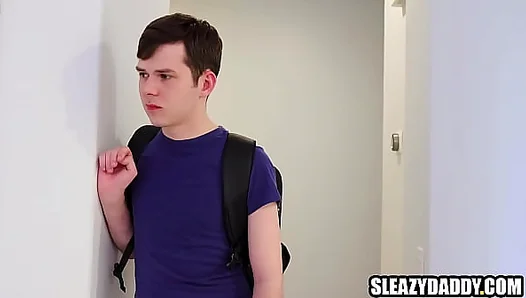 Stepdads Forbidden Desire: Crushing His Teen Sons Ass While Moms Away