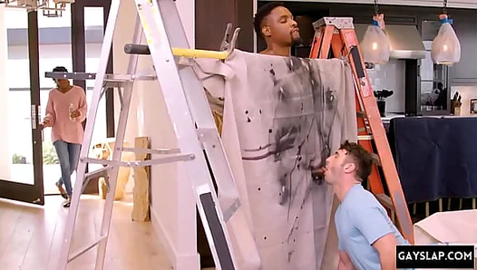 Intense Interracial Throes: Huge Black Dick Claims White Boys Tight Hole in Steamy Gay